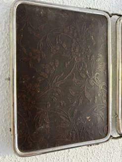 Miroir vintage 1900 triptyque barbier Le Solide Paris Art Nouveau - 21 x 50