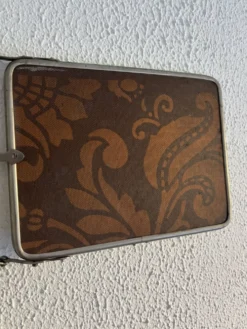 Miroir vintage 1900 triptyque barbier Art Nouveau - 19 x 78 cm