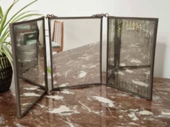 Miroir vintage 1920 triptyque de barbier