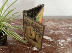 Miroir vintage 1920 triptyque de barbier