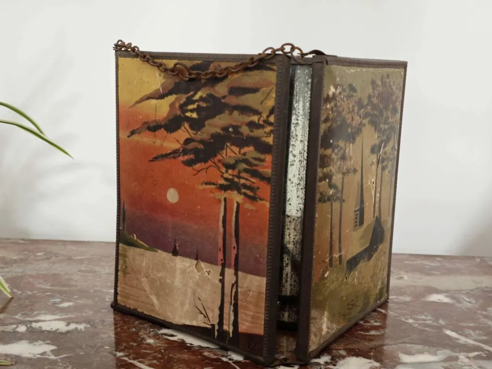 Miroir vintage 1920 triptyque de barbier