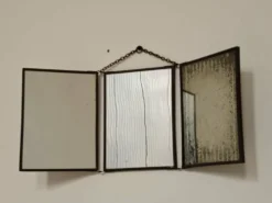 Miroir vintage 1920 triptyque de barbier