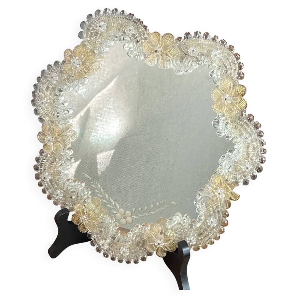 Miroir vénitien en verre de Murano