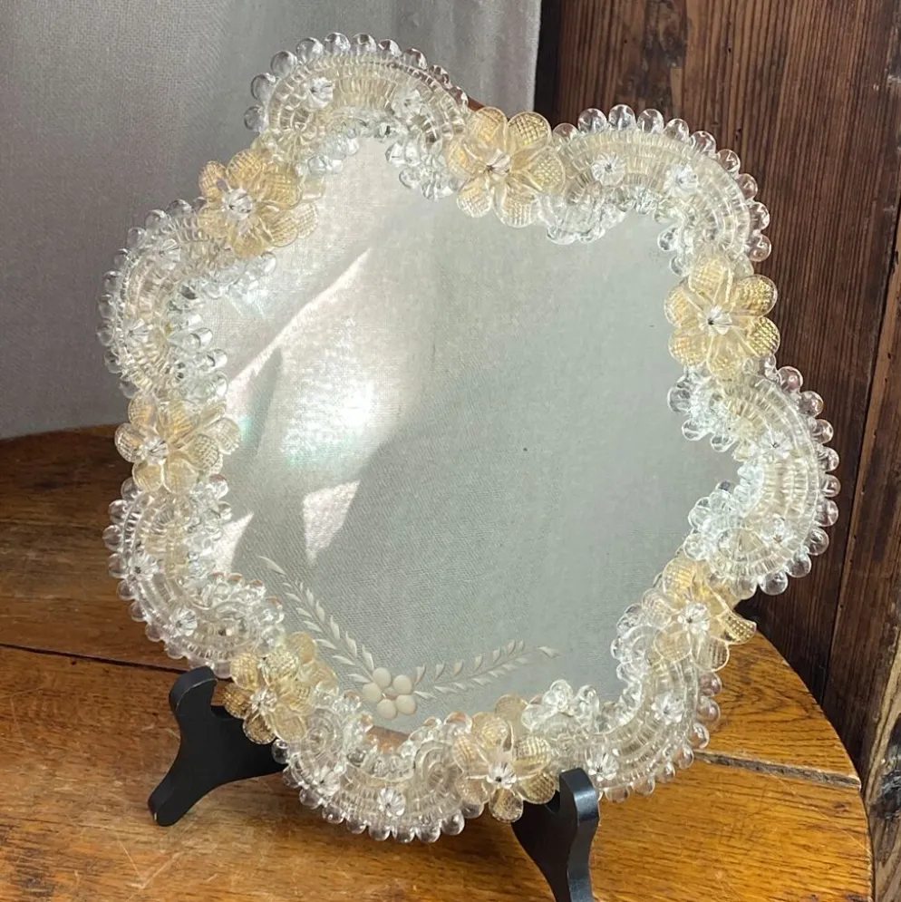 Miroir vénitien en verre de Murano