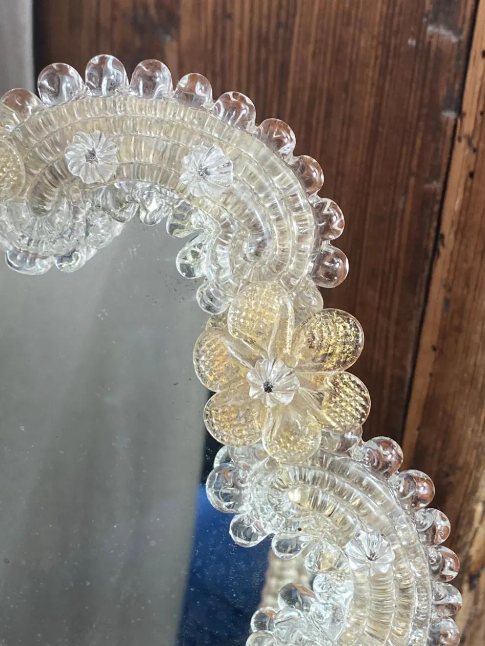 Miroir vénitien en verre de Murano