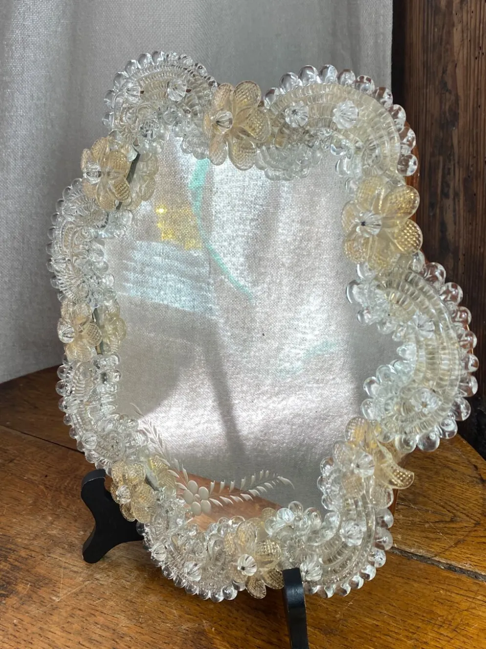 Miroir vénitien en verre de Murano