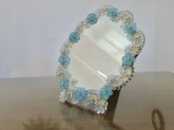 Miroir vénitien en verre de Murano, à poser ou à suspendre, 1950