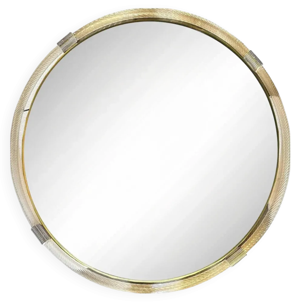 Miroir vénitien en verre de Murano italien par Simoeng