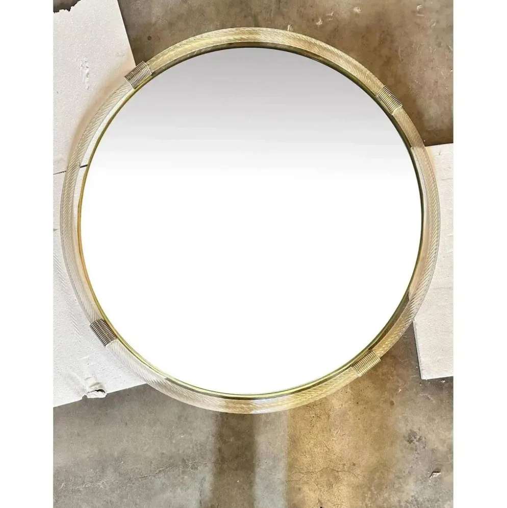 Miroir vénitien en verre de Murano italien par Simoeng