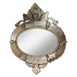 Miroir vénitien grande taille 112 cm de hauteur 93cm de largeur