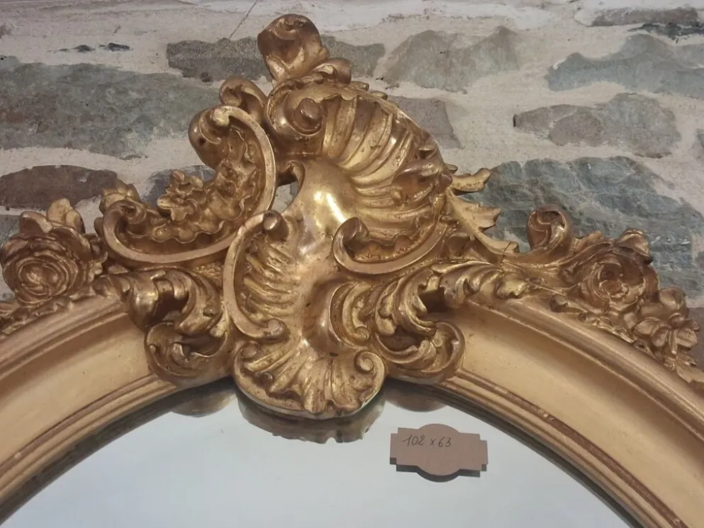 Miroir XIX oval 102 x 63