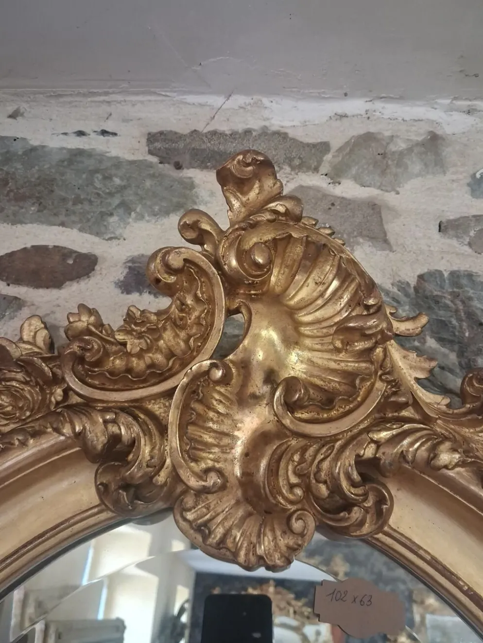 Miroir XIX oval 102 x 63