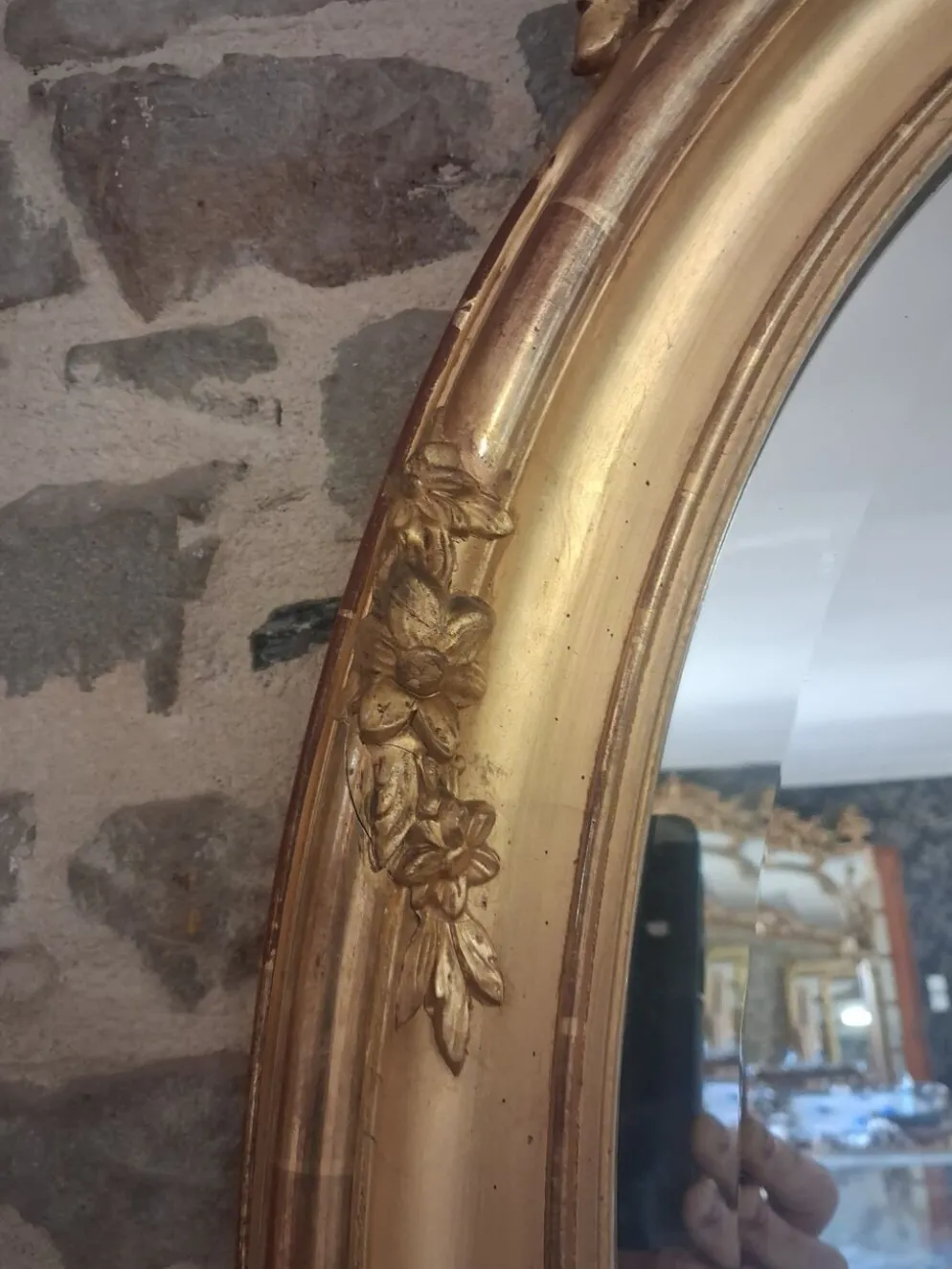 Miroir XIX oval 102 x 63