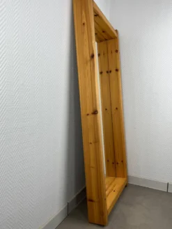 Miroir XL brutaliste pin massif style chalet
