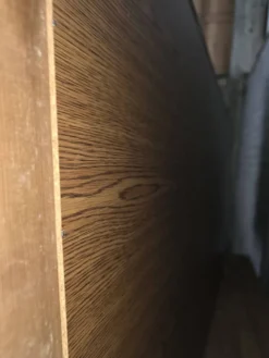 Miroir XXL biseauté en chêne, 210cm de L