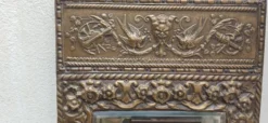 Mirroir Biseauté annees 30 en laiton repoussé