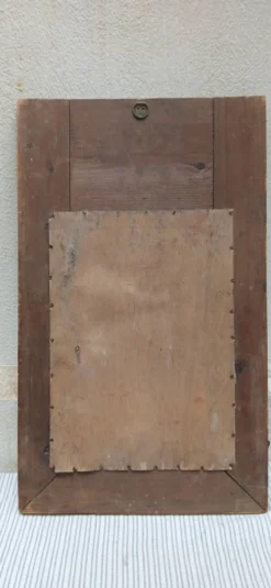 Mirroir Biseauté annees 30 en laiton repoussé