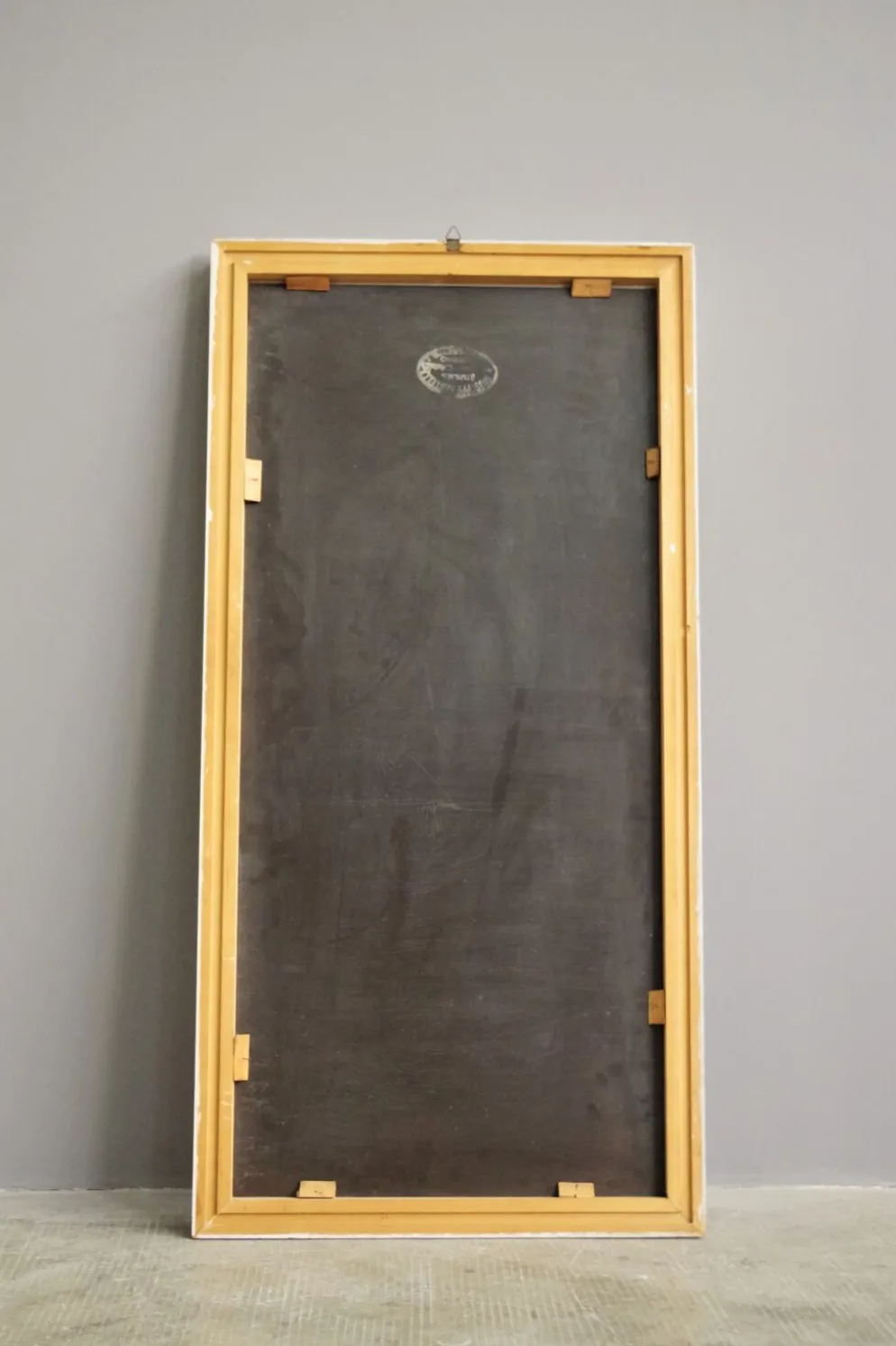 Mirror frame in white painted wood, Giuseppe Restelli Cristani, 1970s, , 119x60 cm