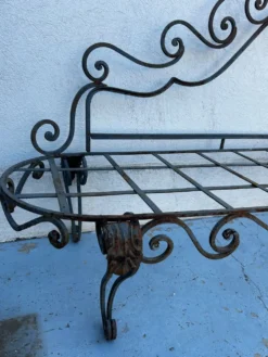 Méridienne de jardin en fer forgé