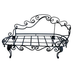 Méridienne de jardin en fer forgé
