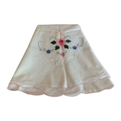 Nappe ancienne broderie et dentelle