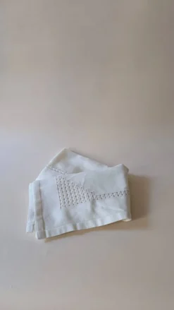 Nappe ancienne en coton blanc