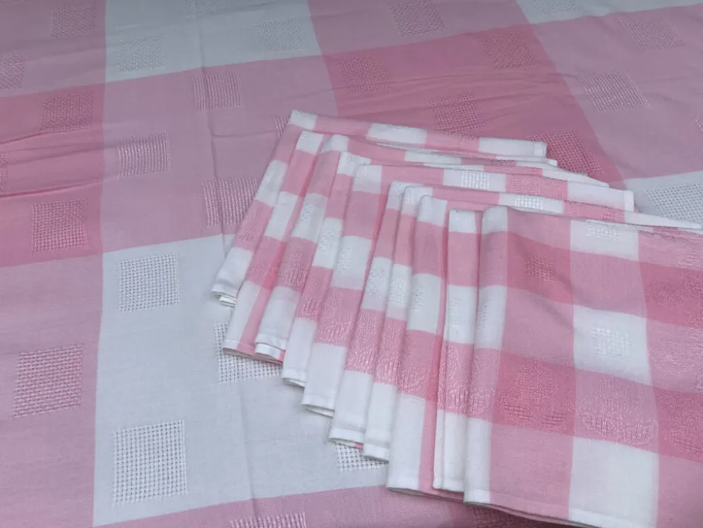 Nappe ancienne & 10 serviettes