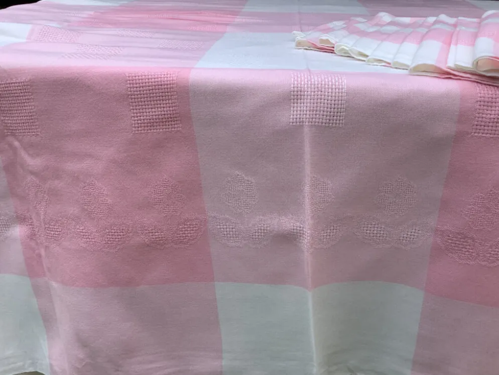Nappe ancienne & 10 serviettes