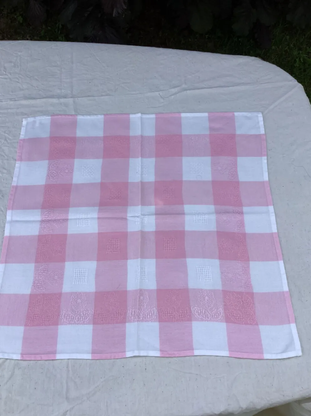 Nappe ancienne & 10 serviettes