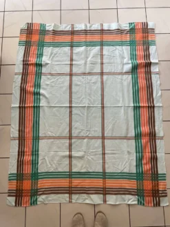 Nappe basque années 70 vert/orange/marron