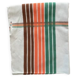 Nappe basque années 70 vert/orange/marron