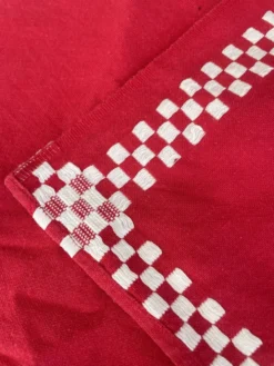 Nappe basque damiers rouge