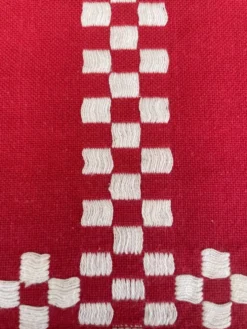 Nappe basque damiers rouge