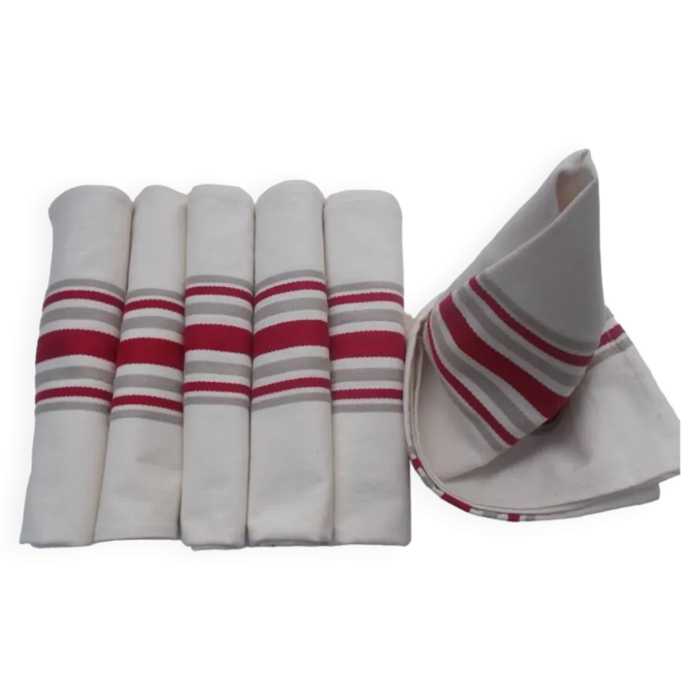 Nappe basque 2 m avec 6 serviettes