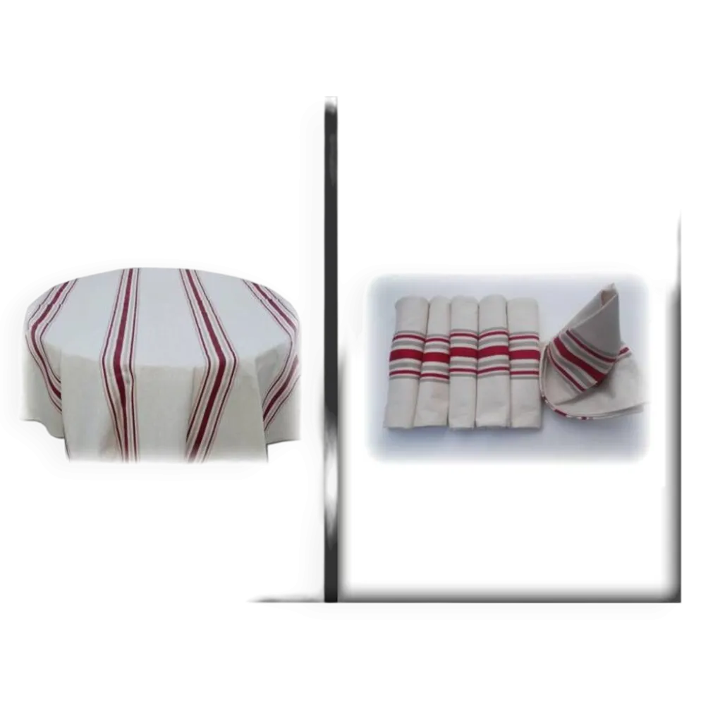 Nappe basque 2 m avec 6 serviettes