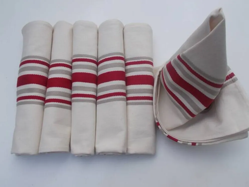 Nappe basque 2 m avec 6 serviettes