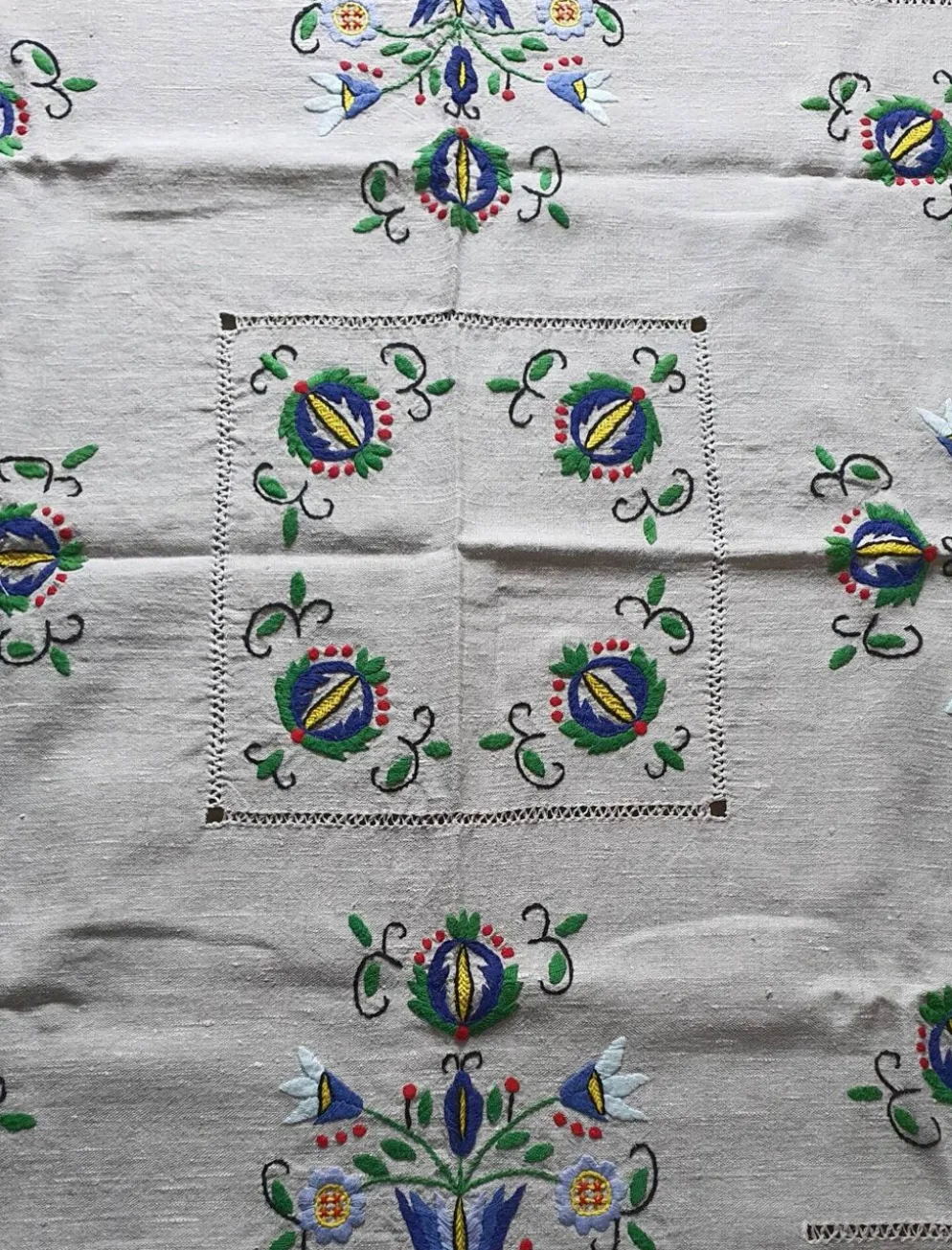 Nappe brodée main Artisanat polonais