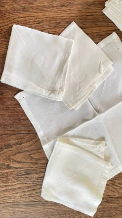 Nappe brodée + 12 Serviettes vintage