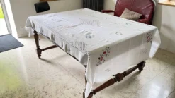 Nappe brodée + 12 Serviettes vintage