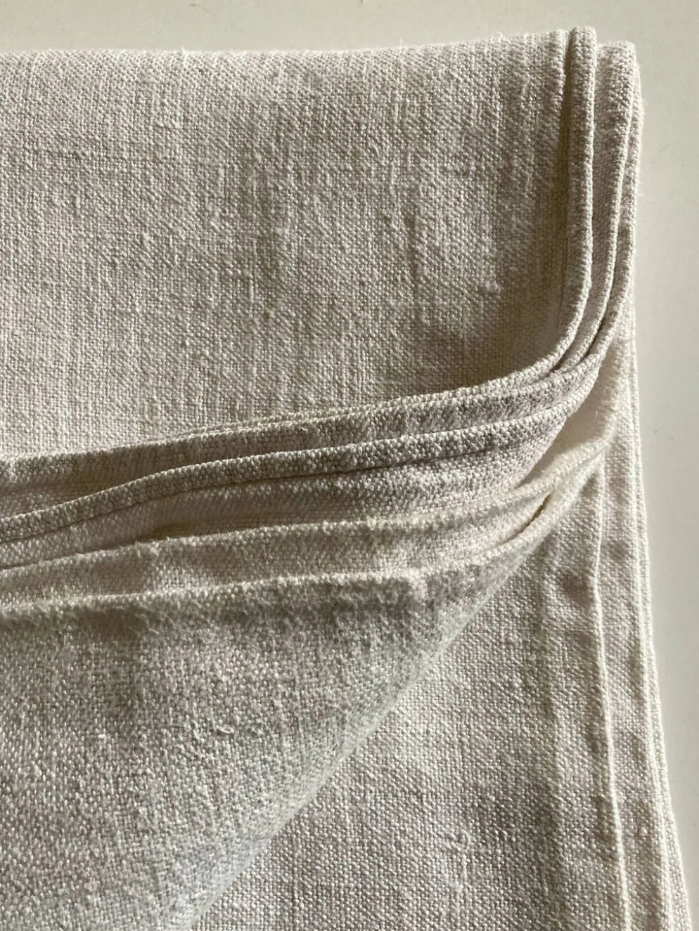 Nappe de ferme en grosse toile de lin rustique 225cm