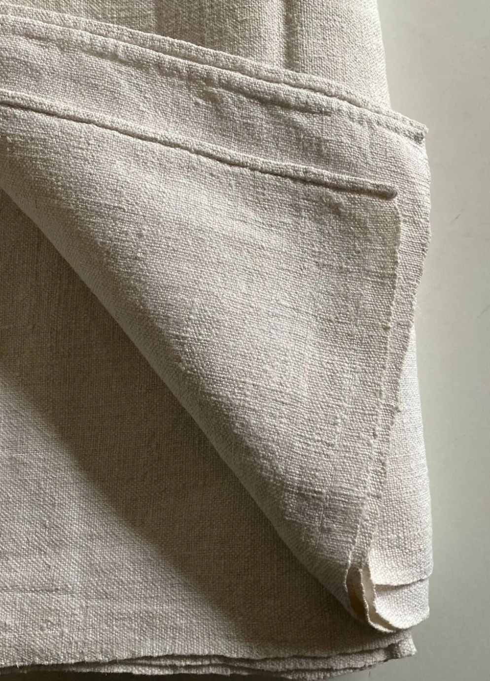Nappe de ferme en grosse toile de lin rustique 225cm