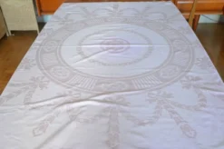 Nappe en coton rose poudré
