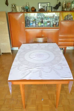 Nappe en coton rose poudré