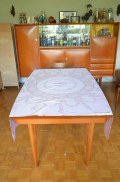 Nappe en coton rose poudré
