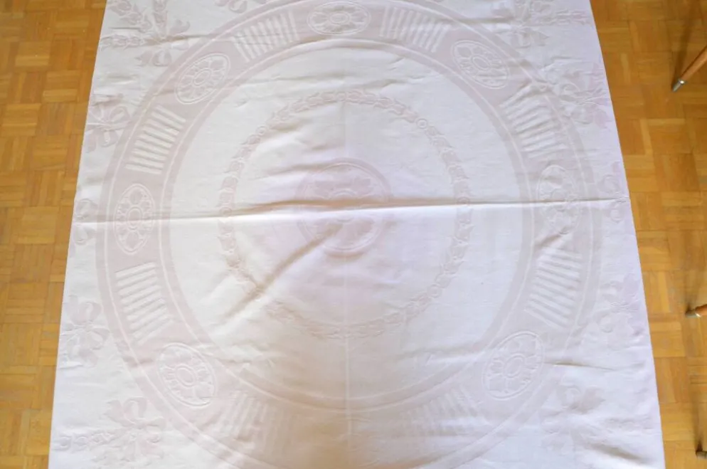 Nappe en coton rose poudré