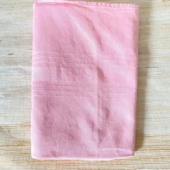 Nappe en coton vintage rose 140 X 130