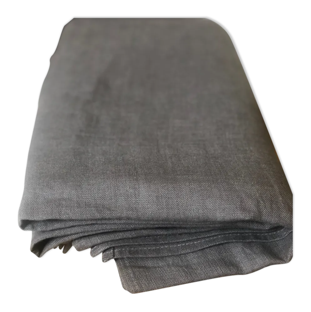 Nappe en lin lavé gris anthracite