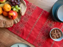 Nappe en soie cramoisie impériale