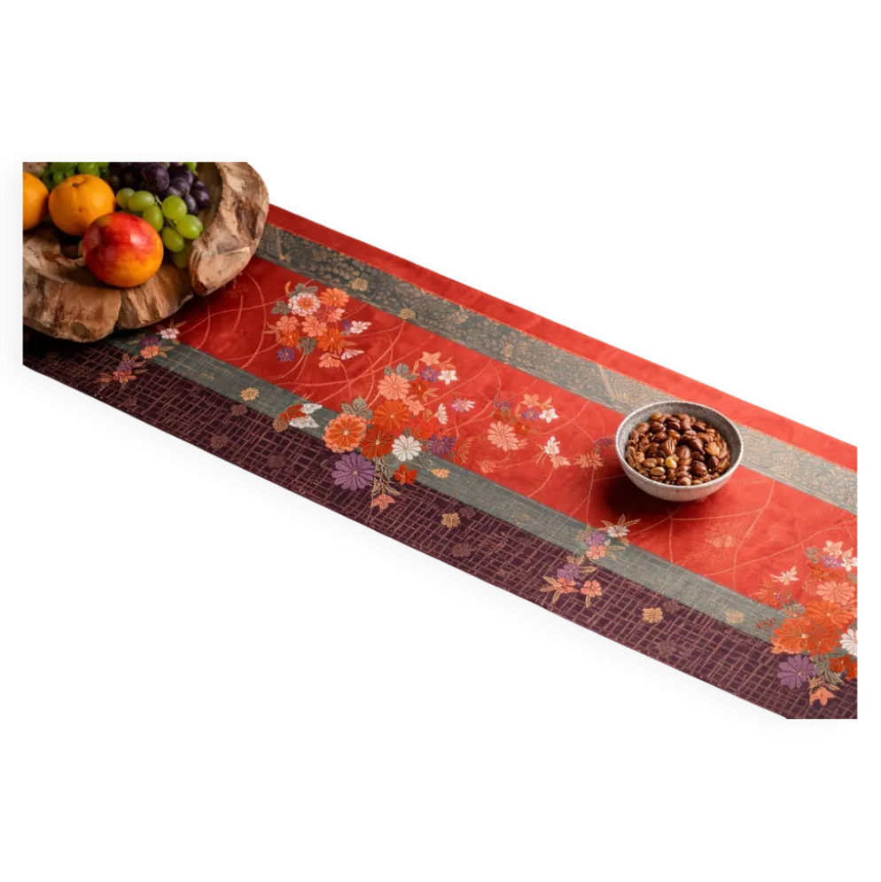 Nappe en soie japonaise du jardin impérial