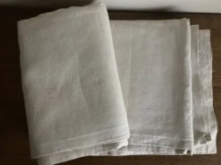Nappe en toile fil de lin 19e L2,60m